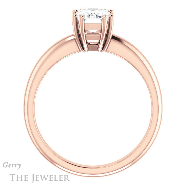 Emerald Cut Forever One Moissanite Engagement Ring #GTJ1251-emerald-fb-r 2 Emerald Cut Forever Brilliant Moissanite Engagement Ring #GTJ1251-emerald-fb-r