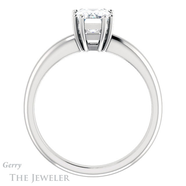Emerald Cut Forever Brilliant Moissanite Engagement Ring #GTJ1251-emerald-fb-w