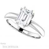 Emerald Cut Forever Brilliant Moissanite Engagement Ring #GTJ1251-emerald-fb-w