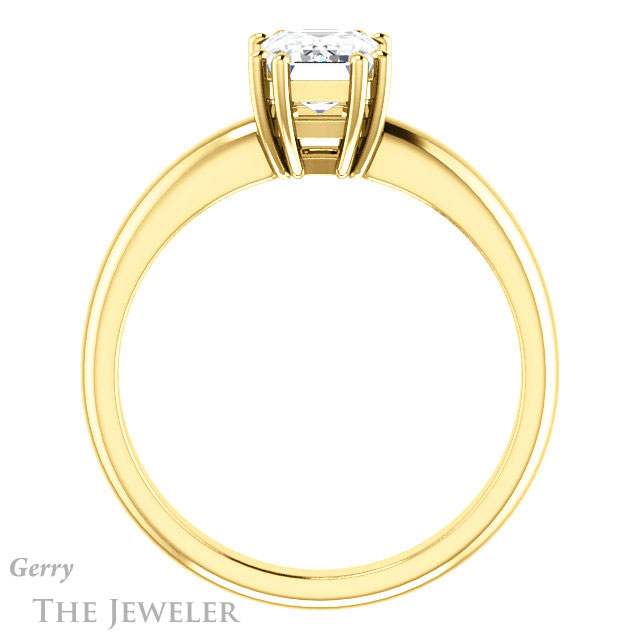 Emerald Cut Forever Brilliant Moissanite Engagement Ring #GTJ1251-emerald-fb-y