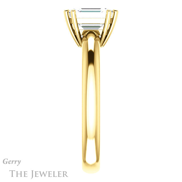 Emerald Cut Forever Brilliant Moissanite Engagement Ring #GTJ1251-emerald-fb-y