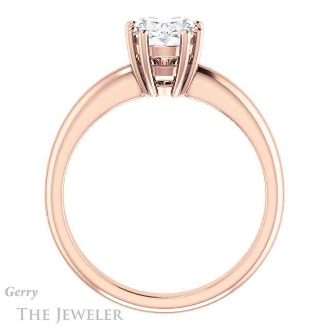 Oval Shaped Forever One Moissanite Engagement Ring #GTJ1251-oval-fo-r