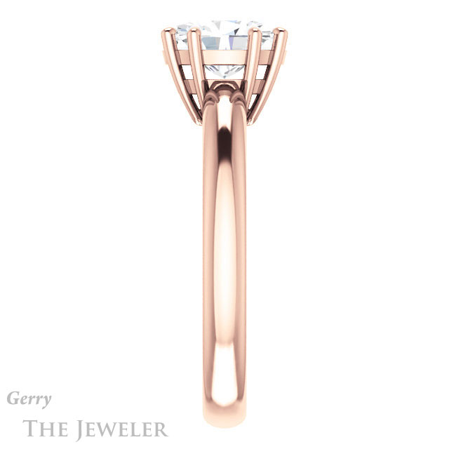 Oval Shaped Forever One Moissanite Engagement Ring #GTJ1251-oval-fo-r