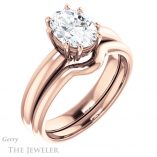 Oval Shaped Forever One Moissanite Engagement Ring #GTJ1251-oval-fo-r