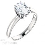 Oval Shaped Forever One Moissanite Engagement Ring #GTJ1251-oval-fo-w