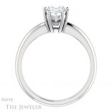 Oval Shaped Forever One Moissanite Engagement Ring #GTJ1251-oval-fo-w