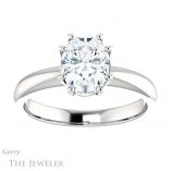 Oval Shaped Forever One Moissanite Engagement Ring #GTJ1251-oval-fo-w