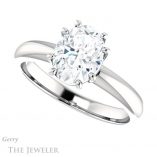 Oval Shaped Forever One Moissanite Engagement Ring #GTJ1251-oval-fo-w
