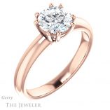 Round Cut Forever One Moissanite Engagement Ring #GTJ1251-round-fo-r 4 Round Cut Forever One Moissanite Engagement Ring #GTJ1251-round-fo-r