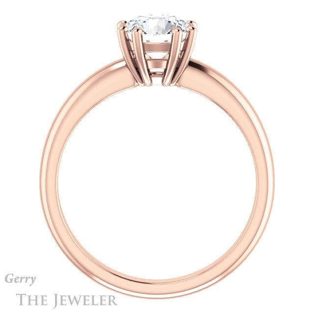 Round Cut Forever One Moissanite Engagement Ring #GTJ1251-round-fo-r