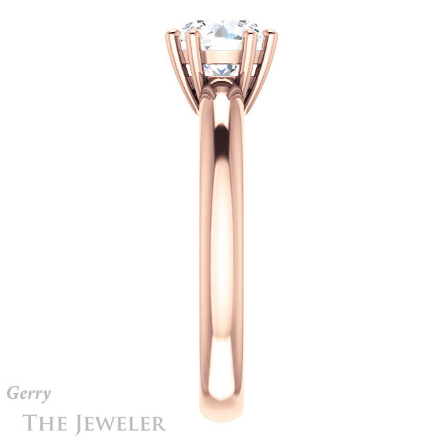 Round Cut Forever One Moissanite Engagement Ring #GTJ1251-round-fo-r 3 Round Cut Forever One Moissanite Engagement Ring #GTJ1251-round-fo-r