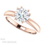 Round Cut Forever One Moissanite Engagement Ring #GTJ1251-round-fo-r 5 Round Cut Forever One Moissanite Engagement Ring #GTJ1251-round-fo-r