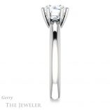 Round Cut Forever One Moissanite Engagement Ring #GTJ1251-round-fo-w