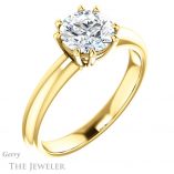 Round Cut Forever One Moissanite Engagement Ring #GTJ1251-round-fo-y 4 Round Cut Forever One Moissanite Engagement Ring #GTJ1251-round-fo-y