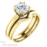 Round Cut Forever One Moissanite Engagement Ring #GTJ1251-round-fo-y 6 Round Cut Forever One Moissanite Engagement Ring #GTJ1251-round-fo-y