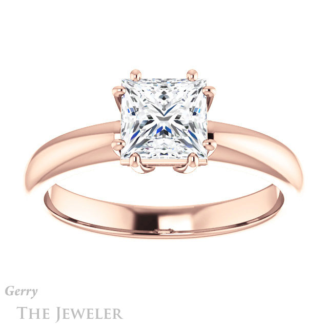 Princess Cut Forever One Moissanite Engagement Ring #GTJ1251-square-fo-r 1 Princess Cut Forever One Moissanite Engagement Ring #GTJ1251-square-fo-r