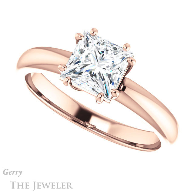 Princess Cut Forever One Moissanite Engagement Ring #GTJ1251-square-fo-r 5 Princess Cut Forever One Moissanite Engagement Ring #GTJ1251-square-fo-r