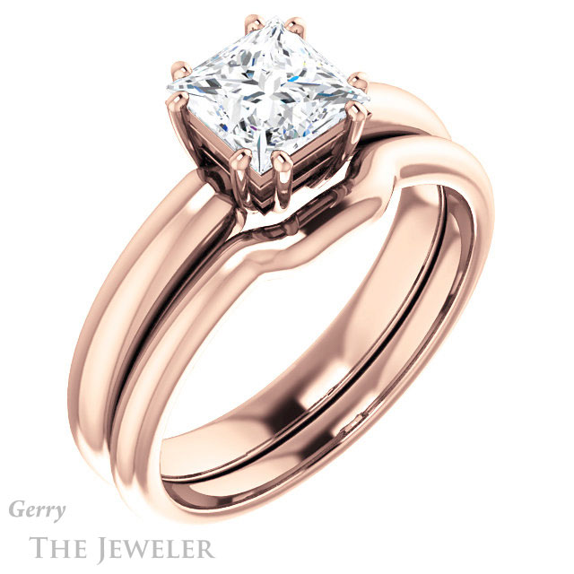 Princess Cut Forever One Moissanite Engagement Ring #GTJ1251-square-fo-r 6 Princess Cut Forever One Moissanite Engagement Ring #GTJ1251-square-fo-r