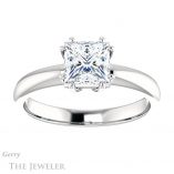 Princess Cut Forever One Moissanite Engagement Ring #GTJ1251-square-fo-w