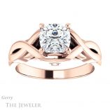Cushion Cut Forever One Moissanite Engagement Ring #GTJ1255-cushion-fo-r 1 Cushion Cut Forever One Moissanite Engagement Ring #GTJ1255-cushion-fo-r