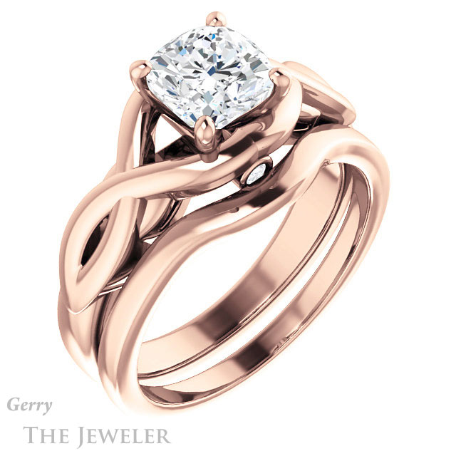 Cushion Cut Forever One Moissanite Engagement Ring #GTJ1255-cushion-fo-r 6 Cushion Cut Forever One Moissanite Engagement Ring #GTJ1255-cushion-fo-r