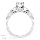 Cushion Cut Forever One Moissanite Engagement Ring #GTJ1255-cushion-fo-w