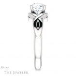 Cushion Cut Forever One Moissanite Engagement Ring #GTJ1255-cushion-fo-w