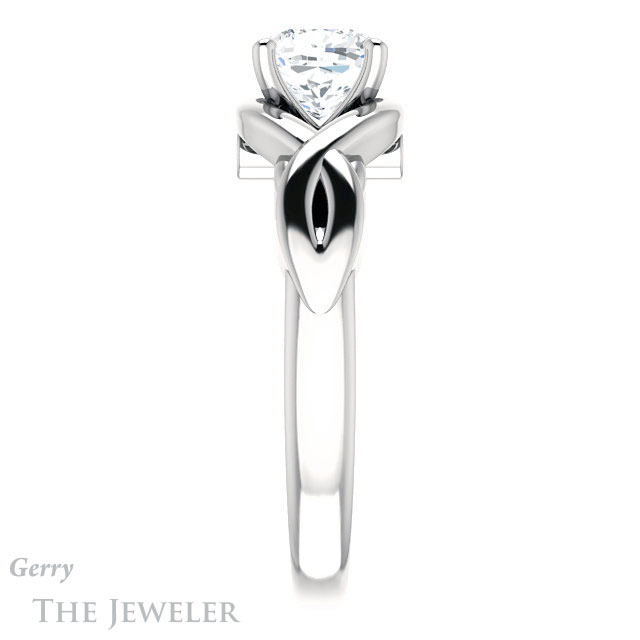 Cushion Cut Forever One Moissanite Engagement Ring #GTJ1255-cushion-fo-w