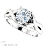 Cushion Cut Forever One Moissanite Engagement Ring #GTJ1255-cushion-fo-w