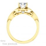 Cushion Cut Forever One Moissanite Engagement Ring #GTJ1255-cushion-fo-y
