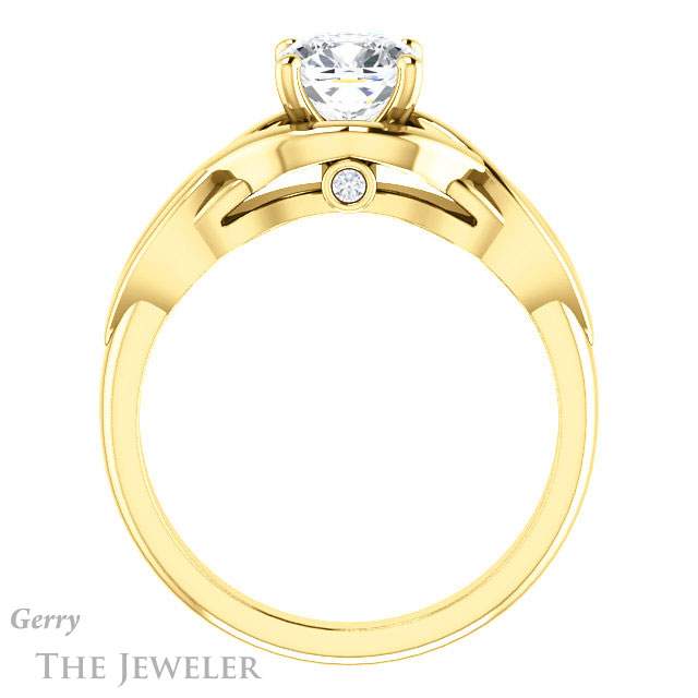 Cushion Cut Forever One Moissanite Engagement Ring #GTJ1255-cushion-fo-y