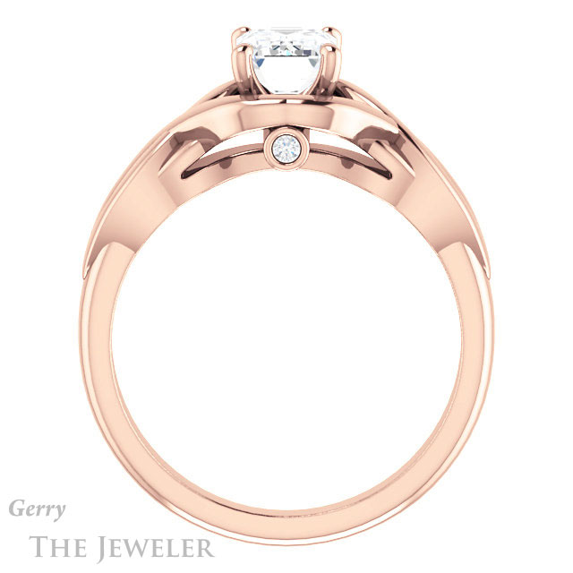 Emerald Cut Forever Brilliant Moissanite Engagement Ring #GTJ1255-emerald-fb-r