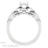 Emerald Cut Forever Brilliant Moissanite Engagement Ring #GTJ1255-emerald-fb-w