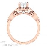 Oval Shaped Forever One Moissanite Engagement Ring #GTJ1255-oval-fo-r