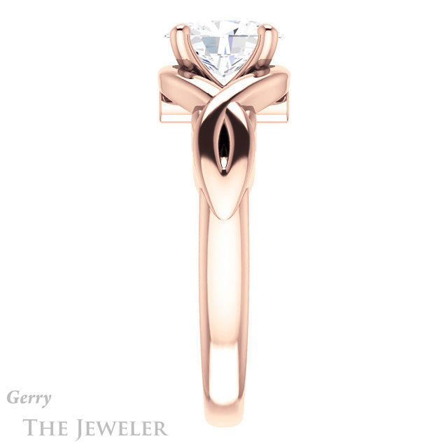 Oval Shaped Forever One Moissanite Engagement Ring #GTJ1255-oval-fo-r