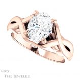 Oval Shaped Forever One Moissanite Engagement Ring #GTJ1255-oval-fo-r
