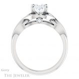 Oval Shaped Forever One Moissanite Engagement Ring #GTJ1255-oval-fo-w 2 Oval Shaped Forever One Moissanite Engagement Ring #GTJ1255-oval-fo-w
