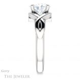 Oval Shaped Forever One Moissanite Engagement Ring #GTJ1255-oval-fo-w 3 Oval Shaped Forever One Moissanite Engagement Ring #GTJ1255-oval-fo-w