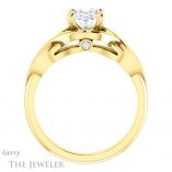 Oval Shaped Forever One Moissanite Engagement Ring #GTJ1255-oval-fo-y 2 Oval Shaped Forever One Moissanite Engagement Ring #GTJ1255-oval-fo-y