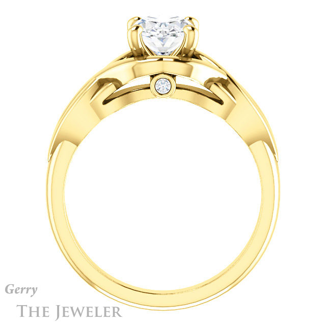 Oval Shaped Forever One Moissanite Engagement Ring #GTJ1255-oval-fo-y 2 Oval Shaped Forever One Moissanite Engagement Ring #GTJ1255-oval-fo-y