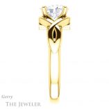 Oval Shaped Forever One Moissanite Engagement Ring #GTJ1255-oval-fo-y 3 Oval Shaped Forever One Moissanite Engagement Ring #GTJ1255-oval-fo-y