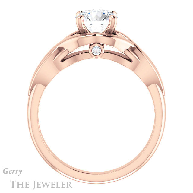 Round Cut Forever One Moissanite Engagement Ring #GTJ1255-round-fo-r 2 Round Cut Forever One Moissanite Engagement Ring #GTJ1255-round-fo-r