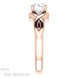 Round Cut Forever One Moissanite Engagement Ring #GTJ1255-round-fo-r 3 Round Cut Forever One Moissanite Engagement Ring #GTJ1255-round-fo-r