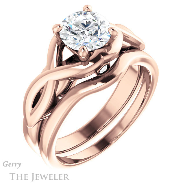 Round Cut Forever One Moissanite Engagement Ring #GTJ1255-round-fo-r 6 Round Cut Forever One Moissanite Engagement Ring #GTJ1255-round-fo-r