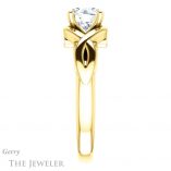 Round Cut Forever One Moissanite Engagement Ring #GTJ1255-round-fo-y