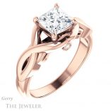 Princess Cut Forever One Moissanite Engagement Ring #GTJ1255-square-fo-r