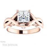 Princess Cut Forever One Moissanite Engagement Ring #GTJ1255-square-fo-r