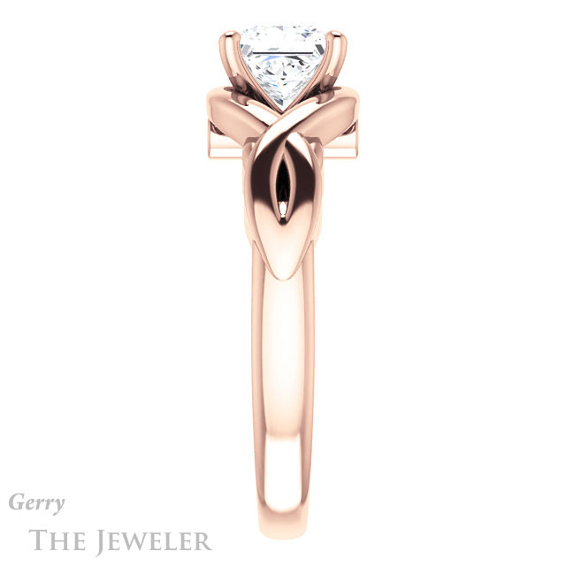 Princess Cut Forever One Moissanite Engagement Ring #GTJ1255-square-fo-r