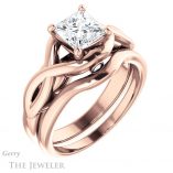 Princess Cut Forever One Moissanite Engagement Ring #GTJ1255-square-fo-r