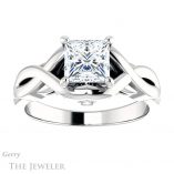 Princess Cut Forever One Moissanite Engagement Ring #GTJ1255-square-fo-w 1 Princess Cut Forever One Moissanite Engagement Ring #GTJ1255-square-fo-w